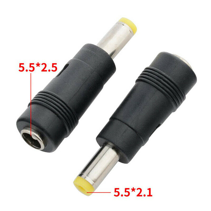 2Pcs 5.5x2.5mm Female to 5.5x2.1mm Male DC Power Connector Adapter Lapt.l8