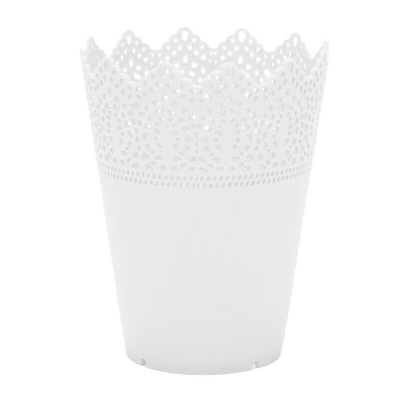 Plastic lace vase flowerpot factory pot home office decoration accessories-whiJ1