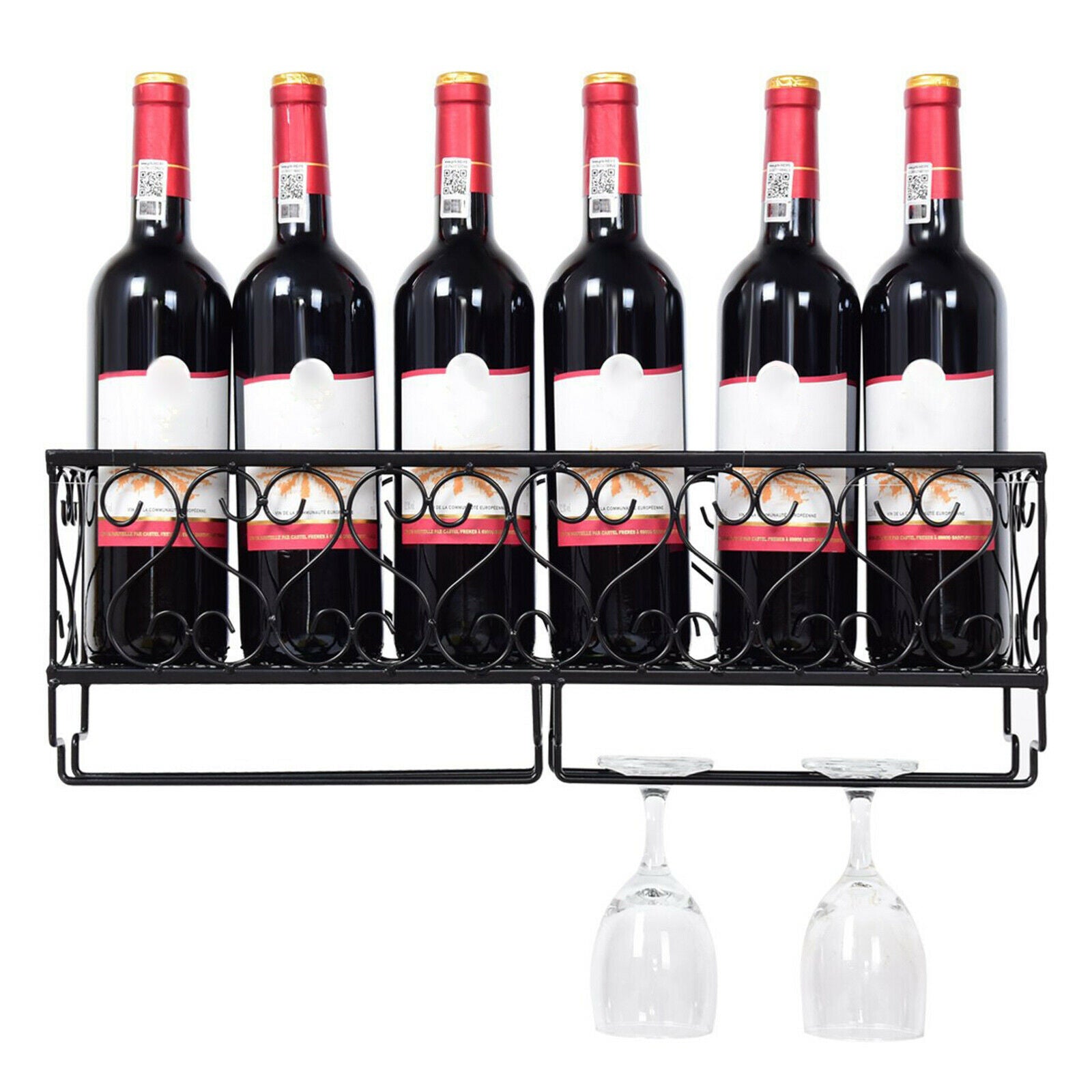 Iron Wine Rack Countertop Holder Home Display for Shelf Organizer Rack