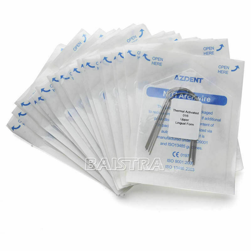 20 X Dental Orthodontics Lingual Arch Wire Heat Thermal Activated NiTi Round US