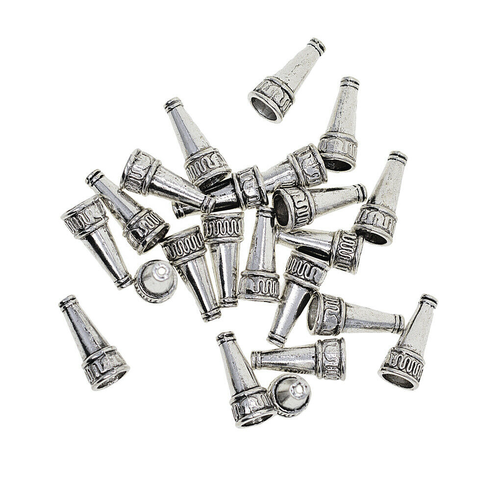 20pcs Cone Shape Cord Tassel End Caps Beads Caps Stopper Jewelry Findings