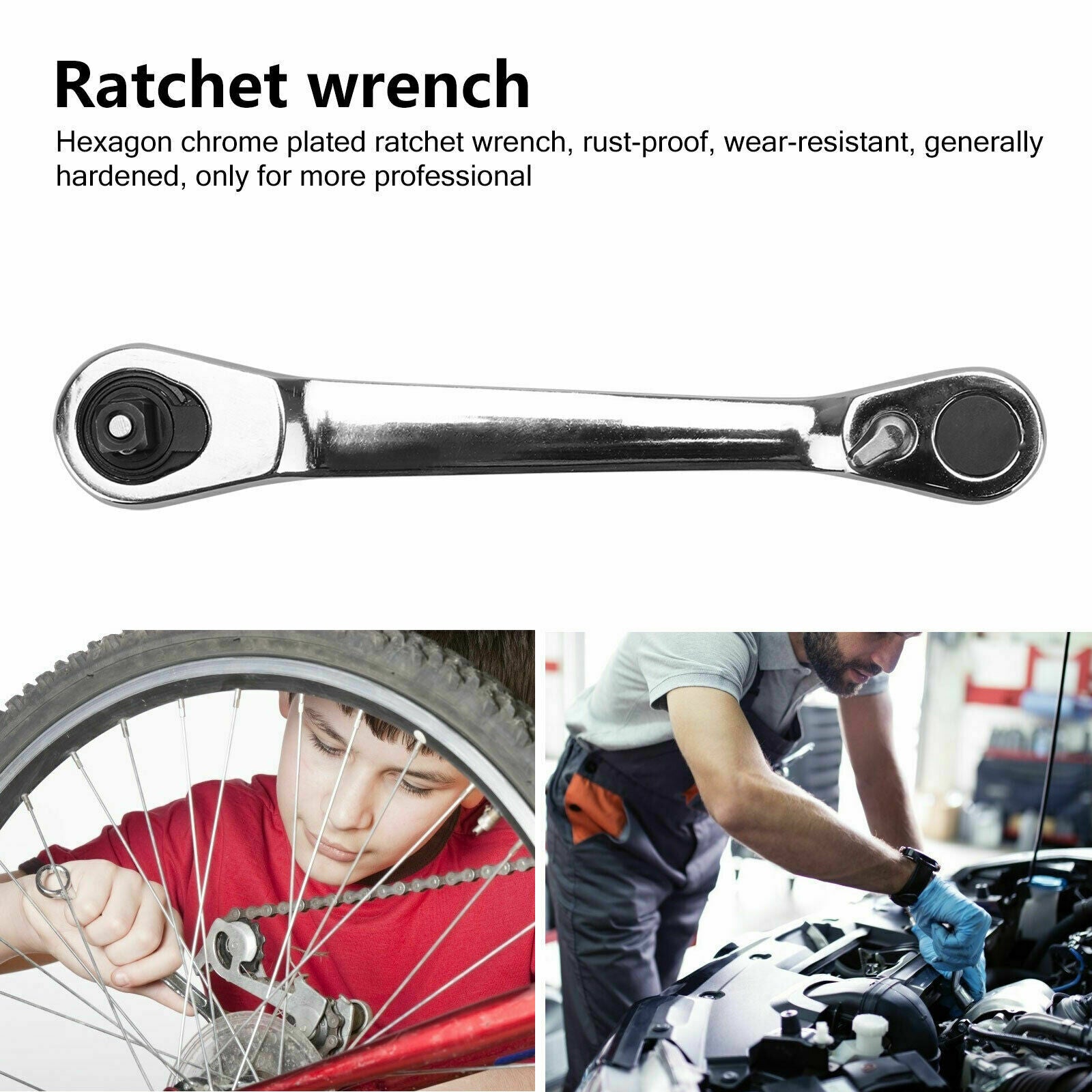 1/4 Inch Mini Ratchet Wrench  Drive Socket Screwdriver Bit Driver 72-teeth Tools