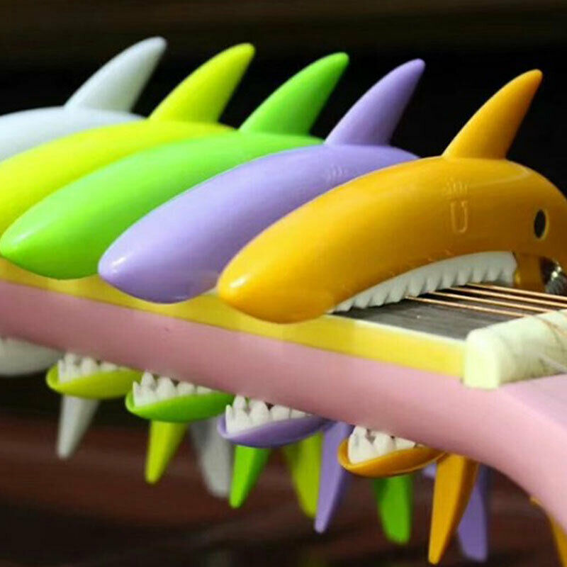 Guitar / Ukulele Plastic Shark Capo Fit for Acoustic Electric Guitar Acce.l8