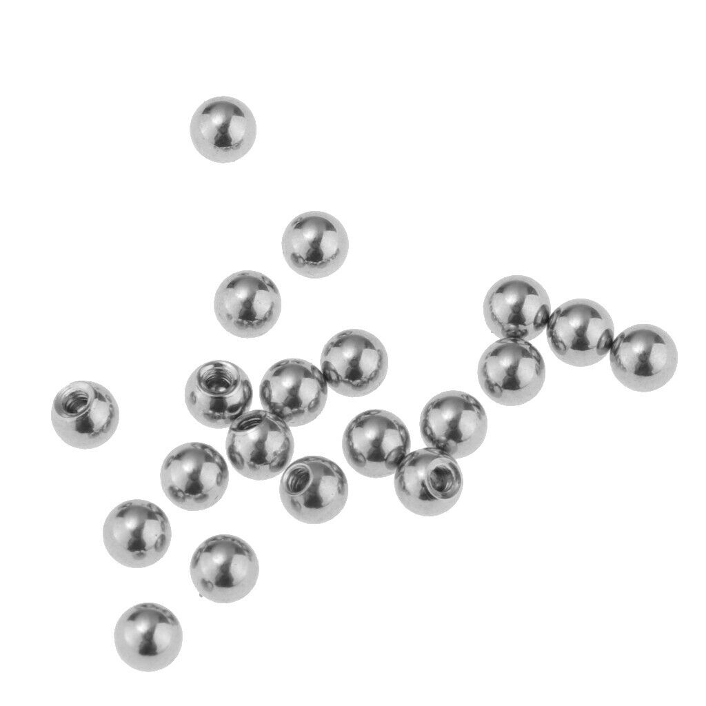 20x New Replacement Spare BALLS Body Piercing Balls Piercing Steel Color