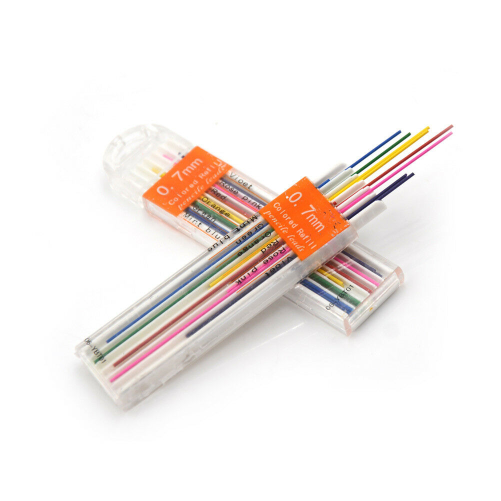 3Boxes 0.7mm Colored Mechanical Pencil Refill Lead Erasable School Station.l8