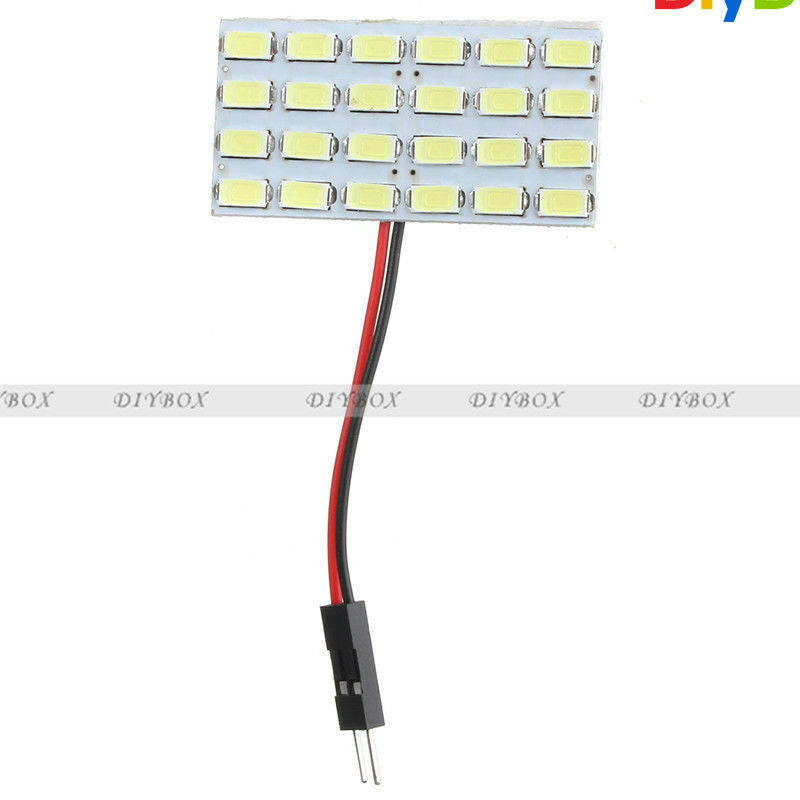 12V 24LED 5730 SMD LED Light Panel Board Car Interior Dome Reading Lamp Light 3W
