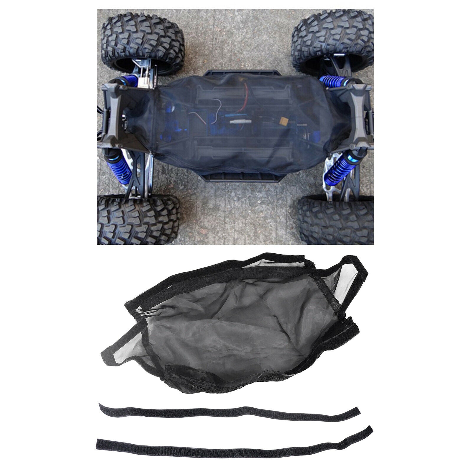 Protective Chassis Dust Resistant Dirt Guard Cover for 1/5 X-Maxx X, Black
