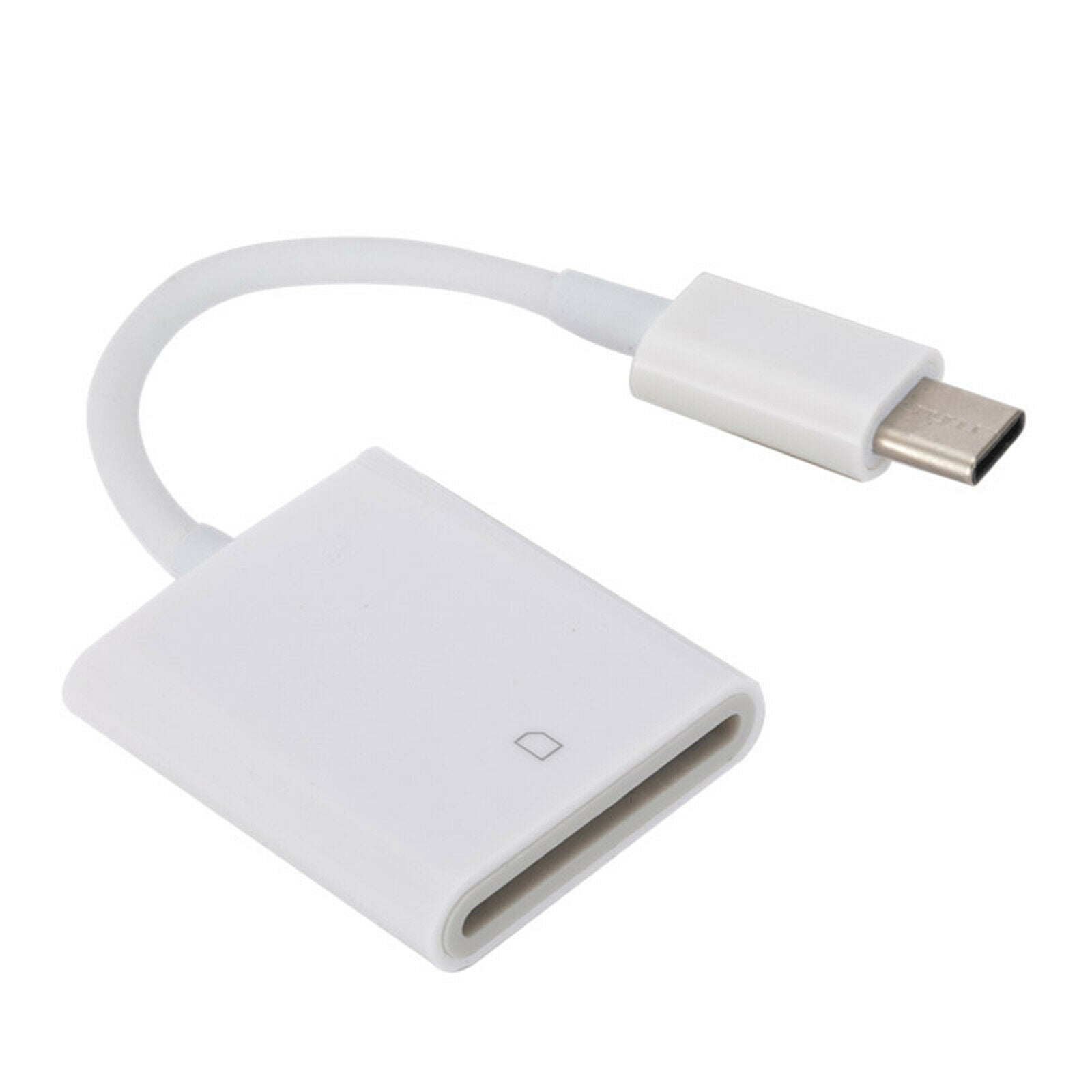 USB 3.1 Type C USB-C to SD TF Card Reader Adapter OTG Data Cable White