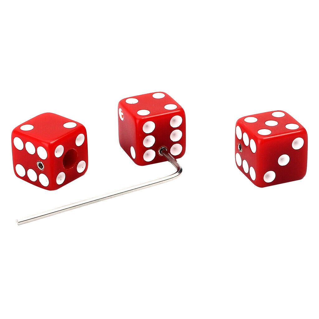 3 Pcs Guitar Control Knob Dices Guitar Volume Knob Dices with Wrenches Red