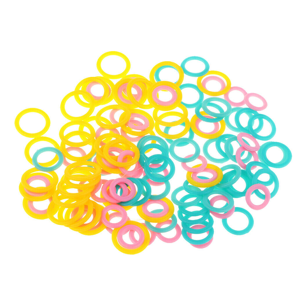 (120 Pieces) Colorful O-Rings & Stitch Ring Markers for Knitting/Crochet