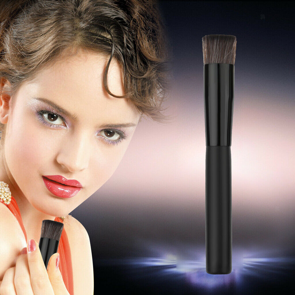 Professional Face Liquid Foundation Blend Brush Flat Concave Makeup Tool