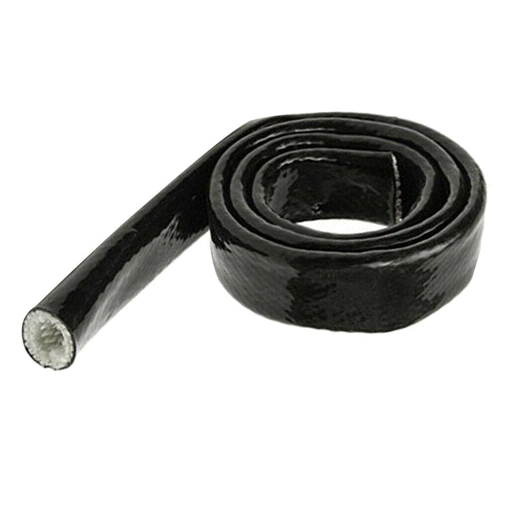 Black Fiberglass AN8 Cover Fire Sleeve Heat Shield ID:13mm for BMW E36