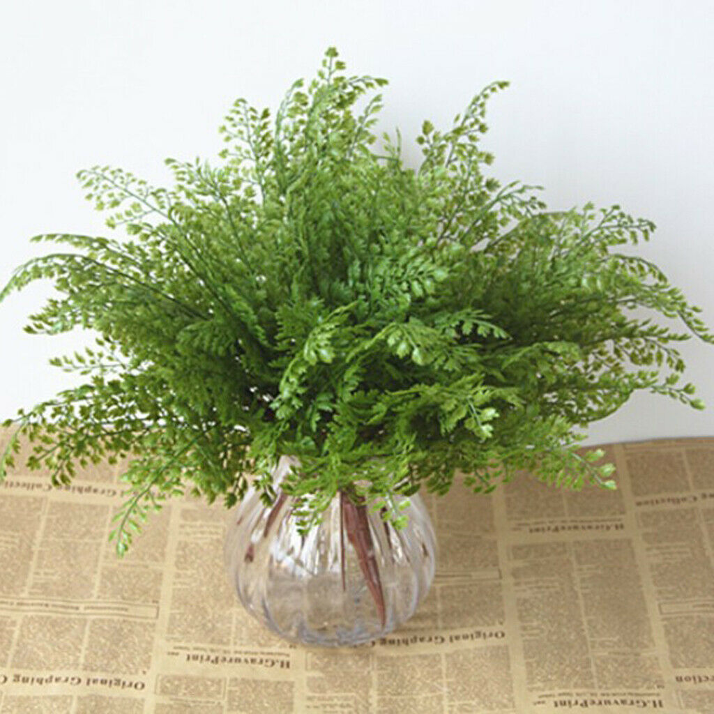 Artificial Fern Leaf Simulation Plastic Plant Flower Home Wedding Decor 45cm
