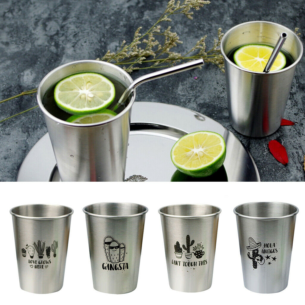 350ml Stainless Steel Water Cup Milk Wine Beer Bottle Coffee Tea Mug A
