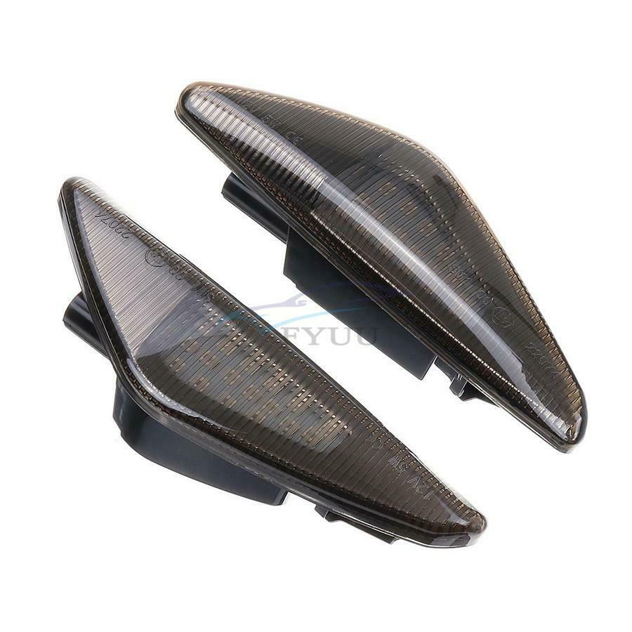 2PCS LED Amber Smoked Side Sign Light For BMW X5 X6 X3 E70 E71 E72 F25 2007-2013