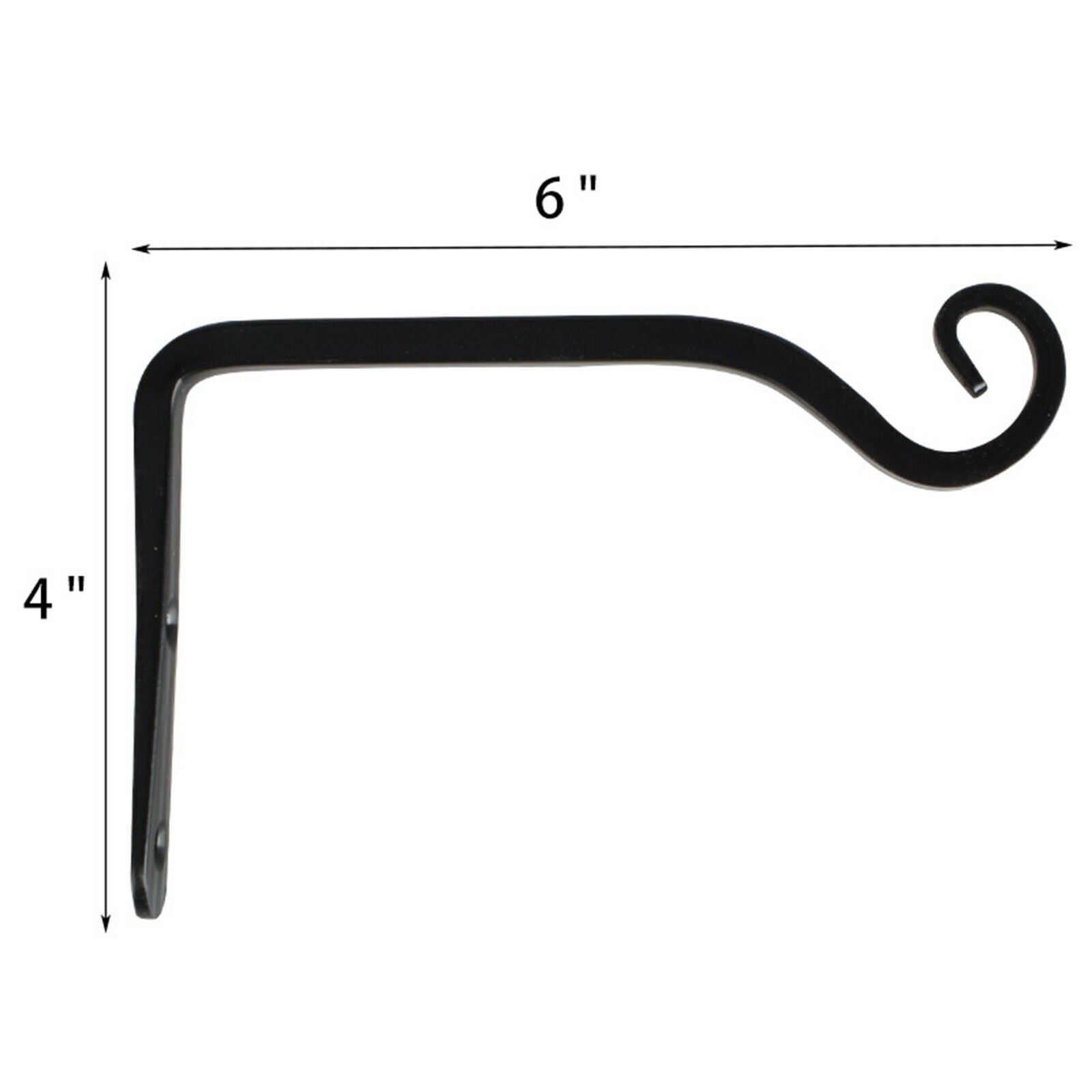 2pcs 6" Iron Hanging Bracket Plant Bird Feeder Hook Home Garden Door Decor