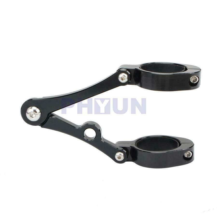 1 Pair 48mm Motorcycle Headlight Bracket with 4 Washers CNC Aluminum Oxidized