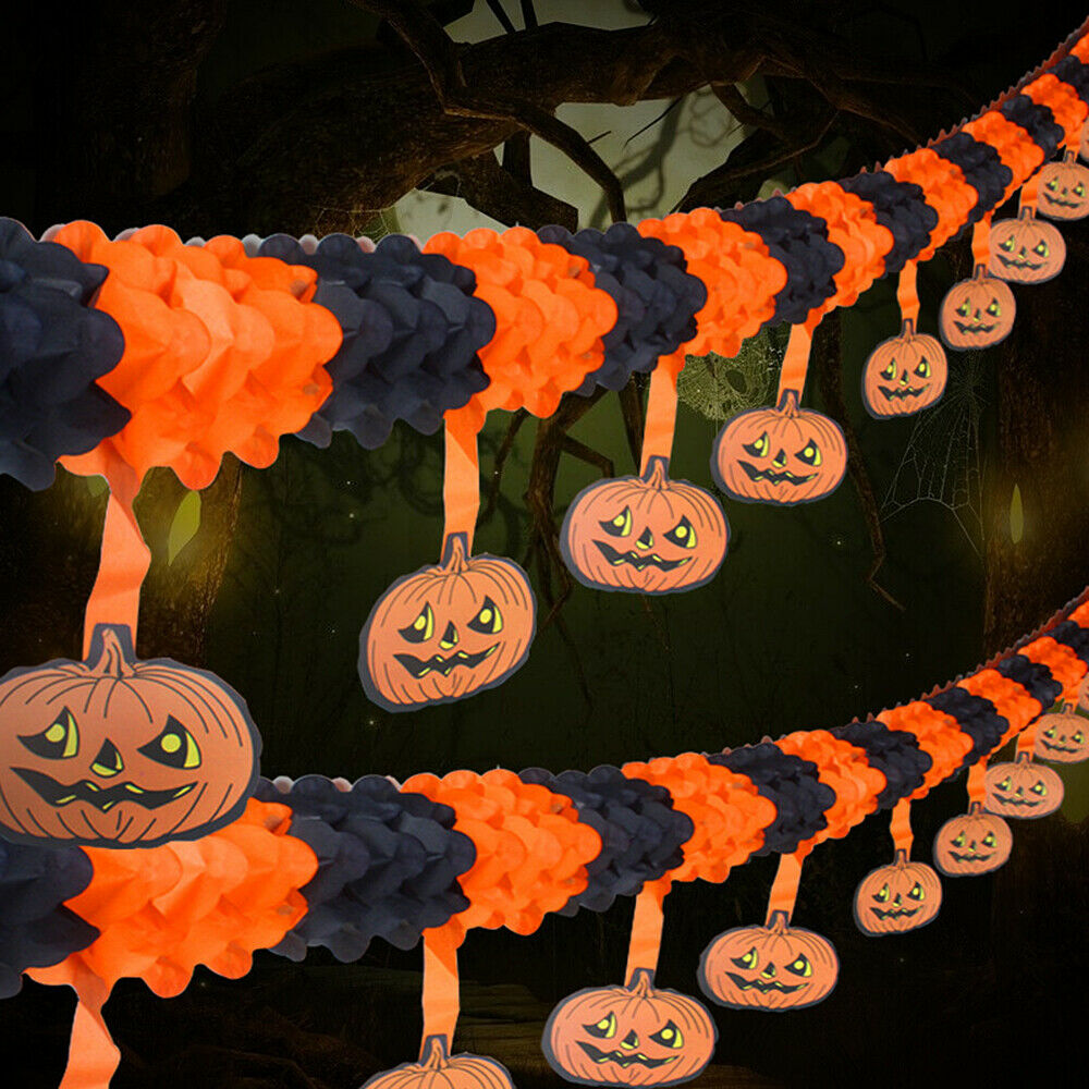 300cm Halloween Atmosphere Decoration Banner Pumpkin Pull Flower Party Supplies