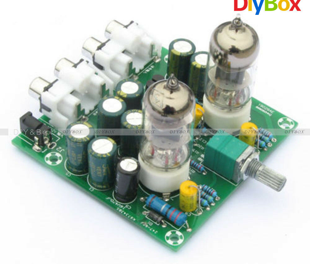 DIY KIT AC 12V 6J1 Valve Pre-amp Tube PreAmplifier Board Headphone Buffer +Case