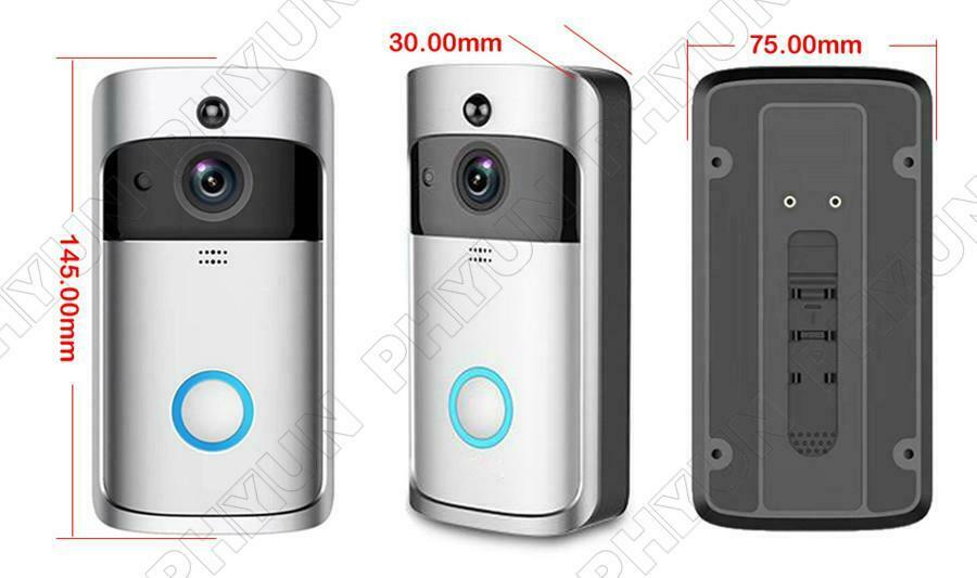 Home Wireless Smart WiFi DoorBell IR Video Visual Camera Intercom Security Kit