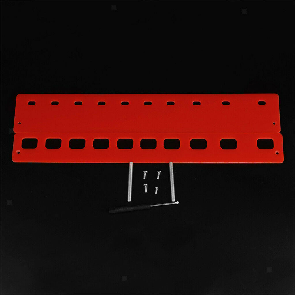 10 Holes Makeup Brushes Pencil Pen Display Stand Rack Organizer Holder Red