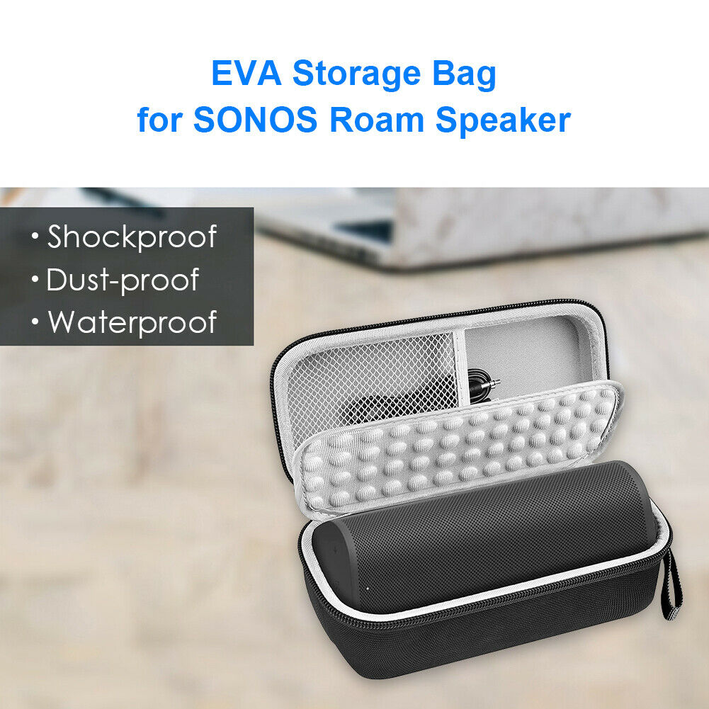 Travel Carrying Case Bag for Sonos Roam Portable Smart Speaker + Accessories
