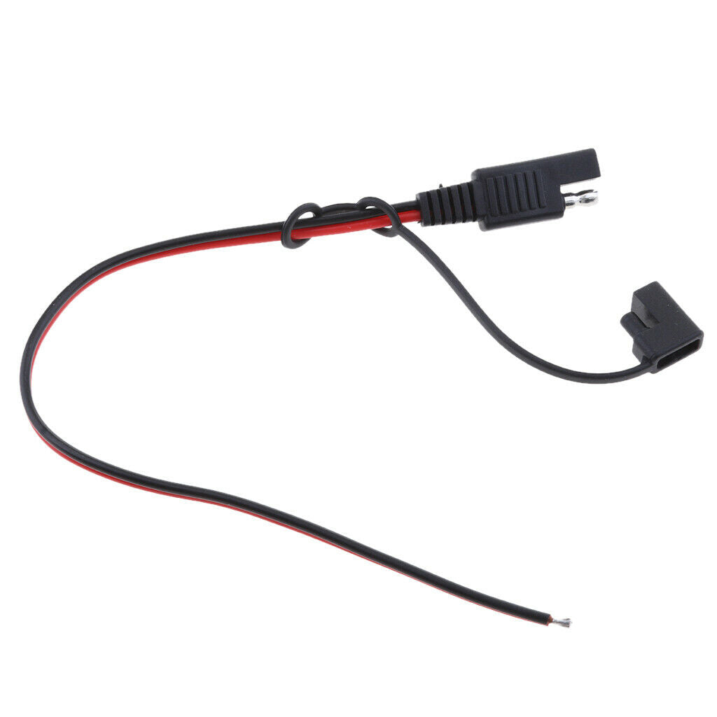 DIY SAE Power 300mm 10A 18AWG Extension Cable Plug for Booster Solar Panel
