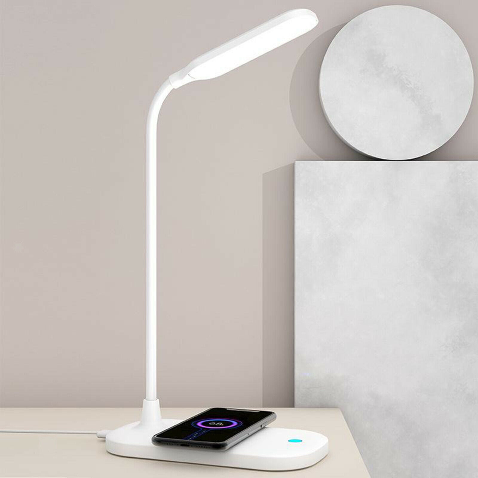 Desk Lamp 10W Qi Wireless Charging Table Light Touch White Eye Protect