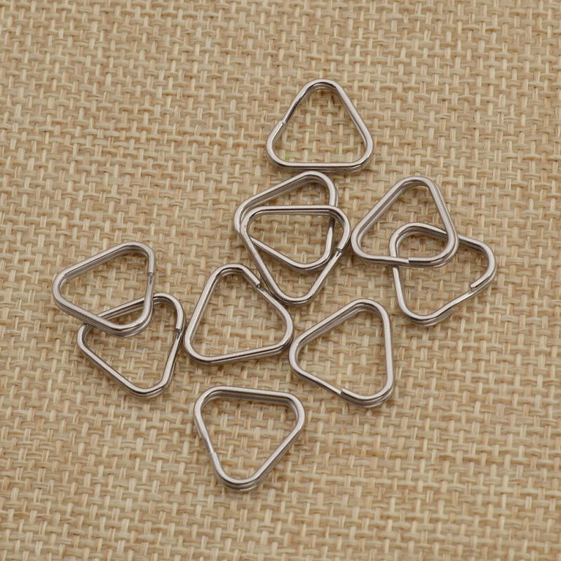 10 Pcs Triangle Rings Keychain Camera Clasps Bag Strap Accessory Replacement New