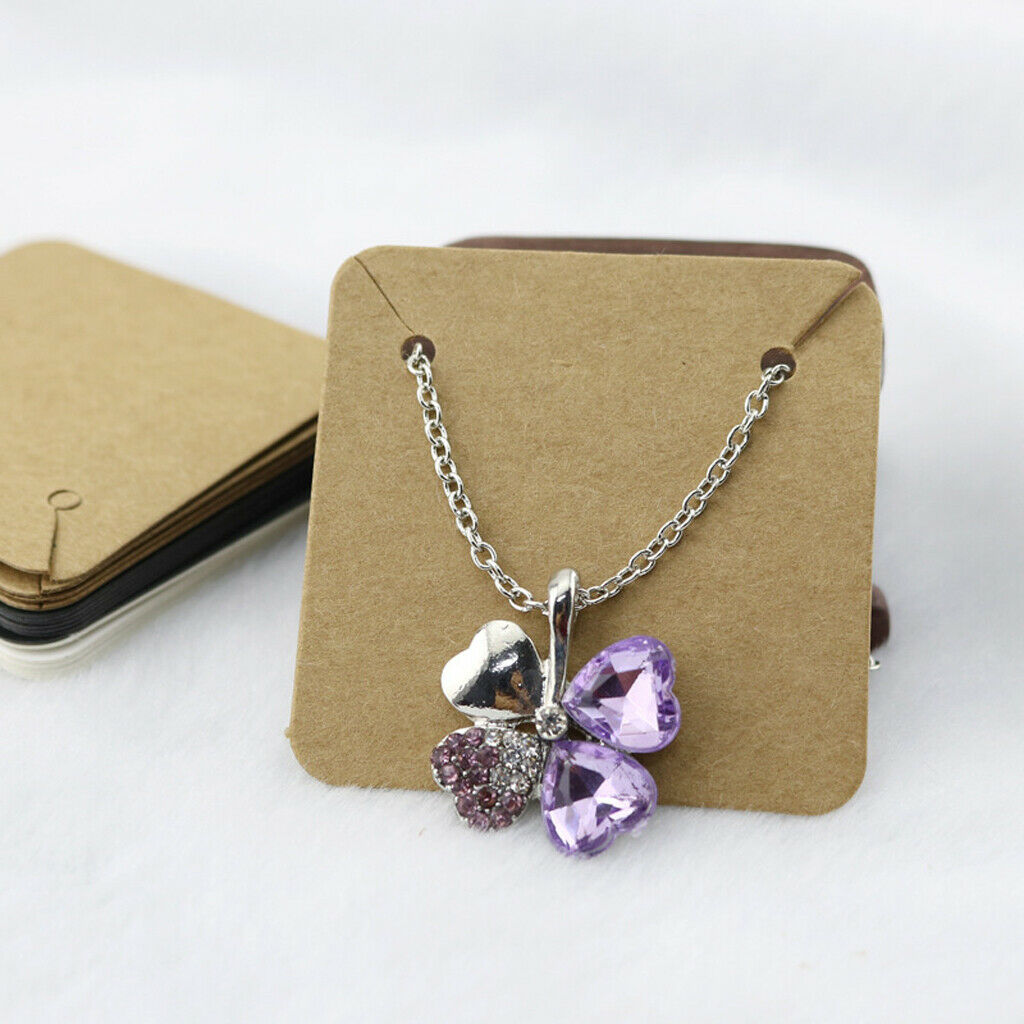 100pcs Jewelry Necklace Display Organizer Holder Package Hang Cards 5 x 5cm
