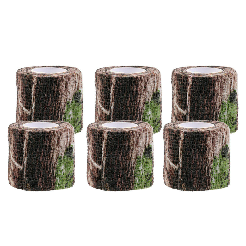 6x Self-adhesive Camo Tape Flashlight Wrap 2.2m 7.2ft Camo Stealth Tape