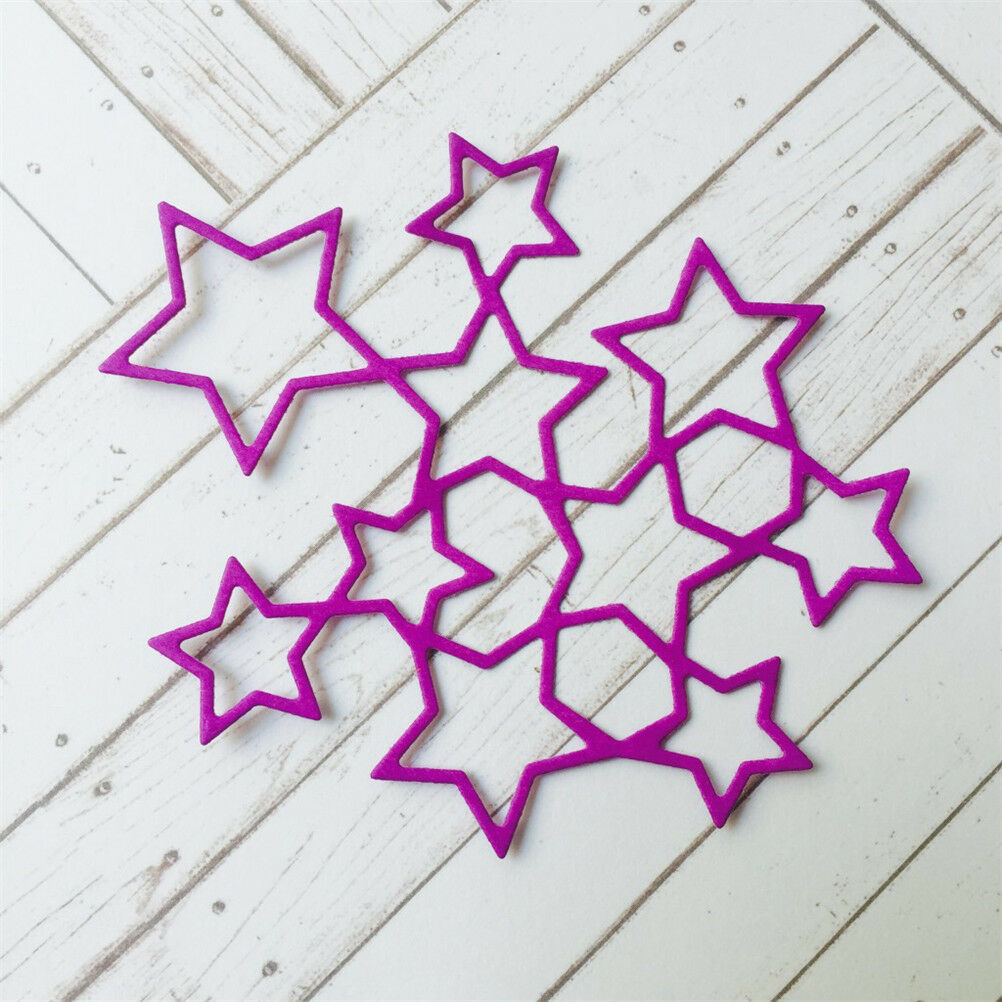 Shining stars Shape Metal Cutting Dies for DIY Scrapbook Album Cards Maki.l8