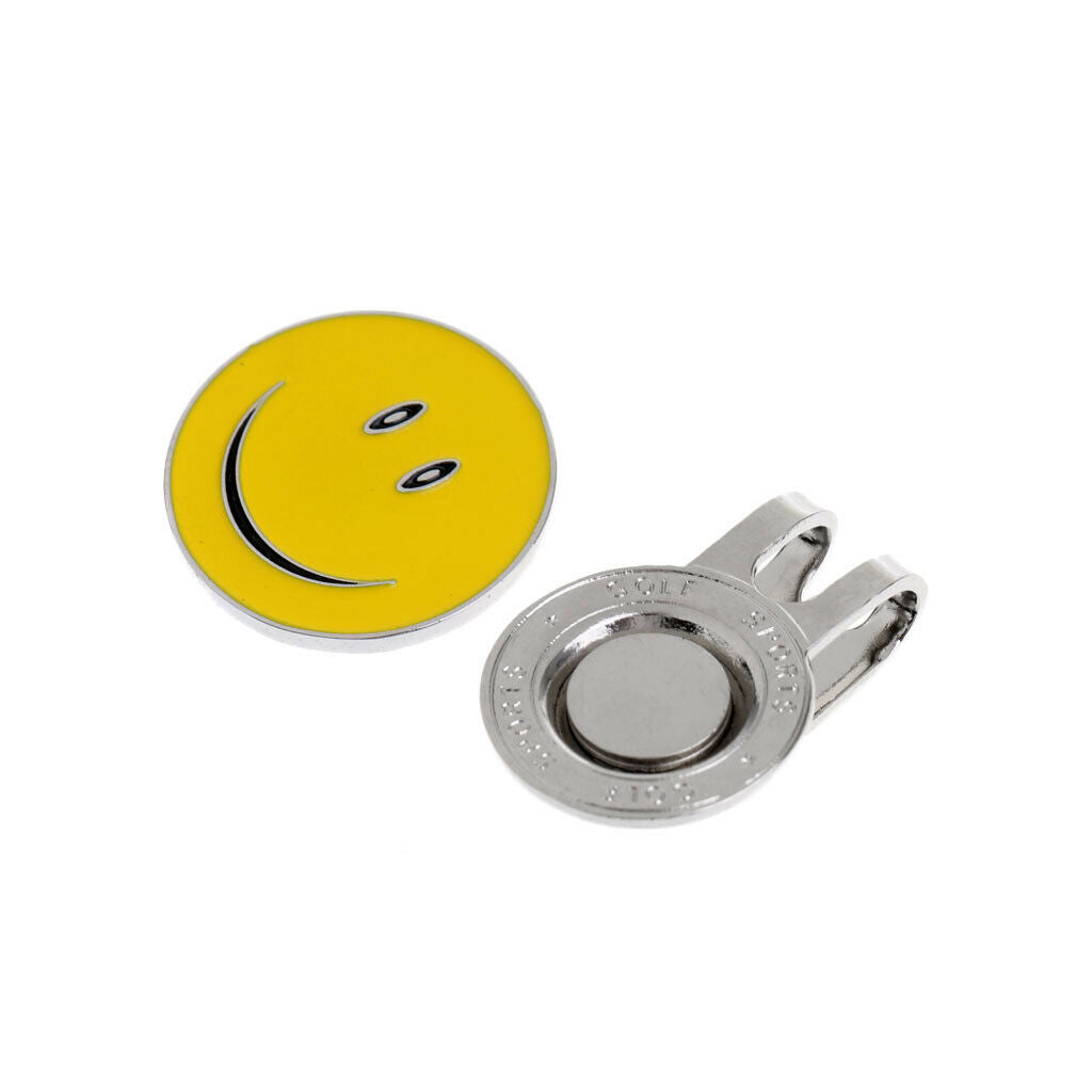 Magnetic Golf Ball Marker Golfer   Smile Face Present Club Giveaways
