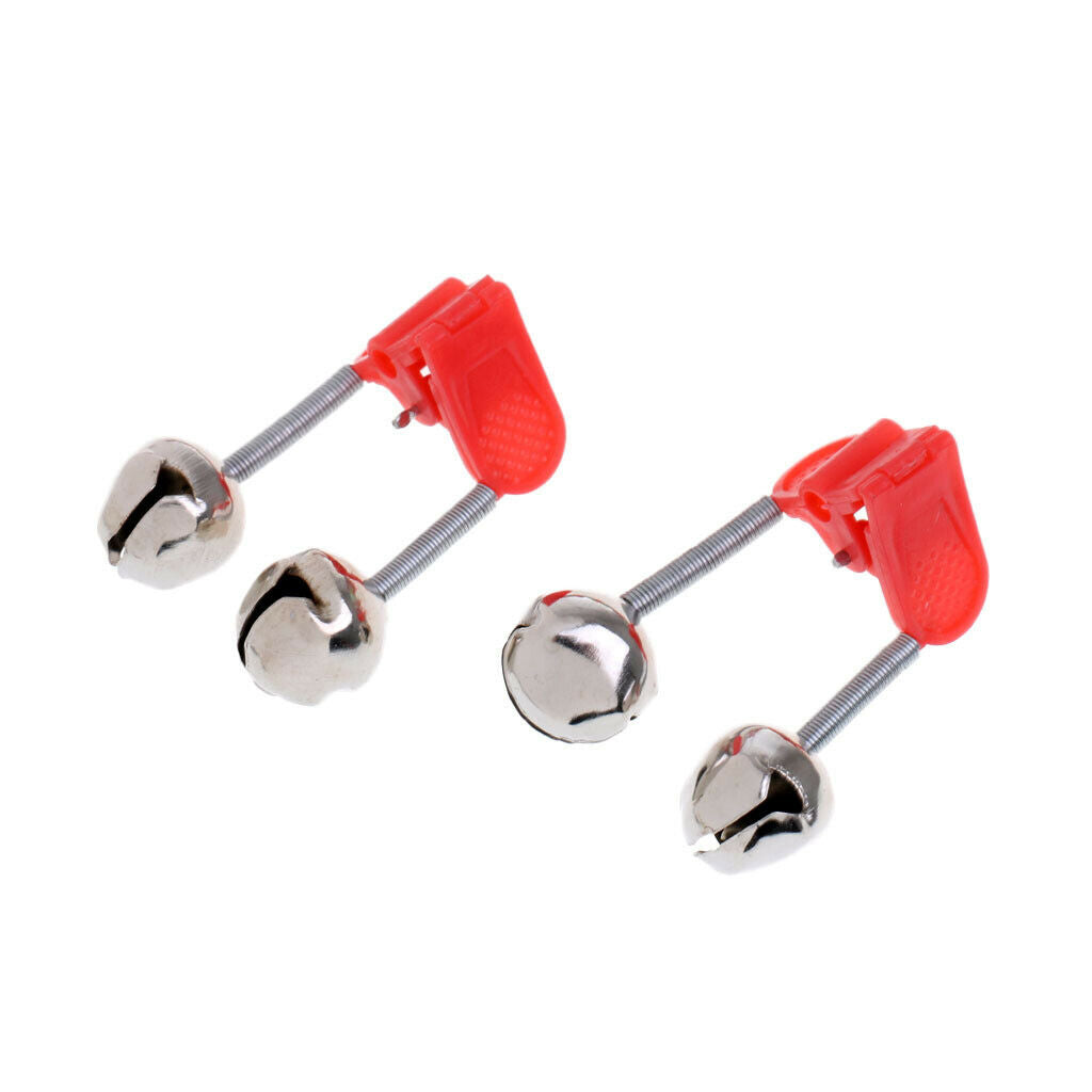 30pcs / Set Double Twin Bells Tip Clip on Fishing Rod Bite Alarm