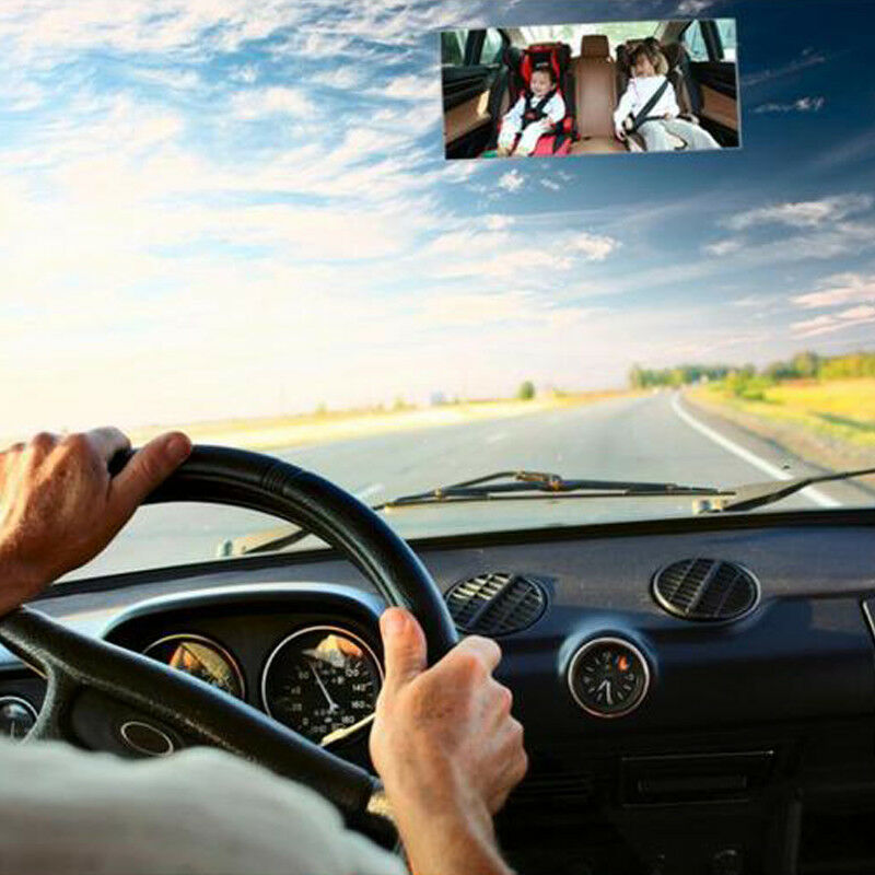 Universal Car Mirror Interior Rear View Windshield Mirror Suction 360Â° Rotates