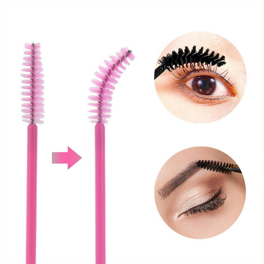 Disposable Applicator for Make Up Wands Mascara for Lips Eyeliner - Pink, as