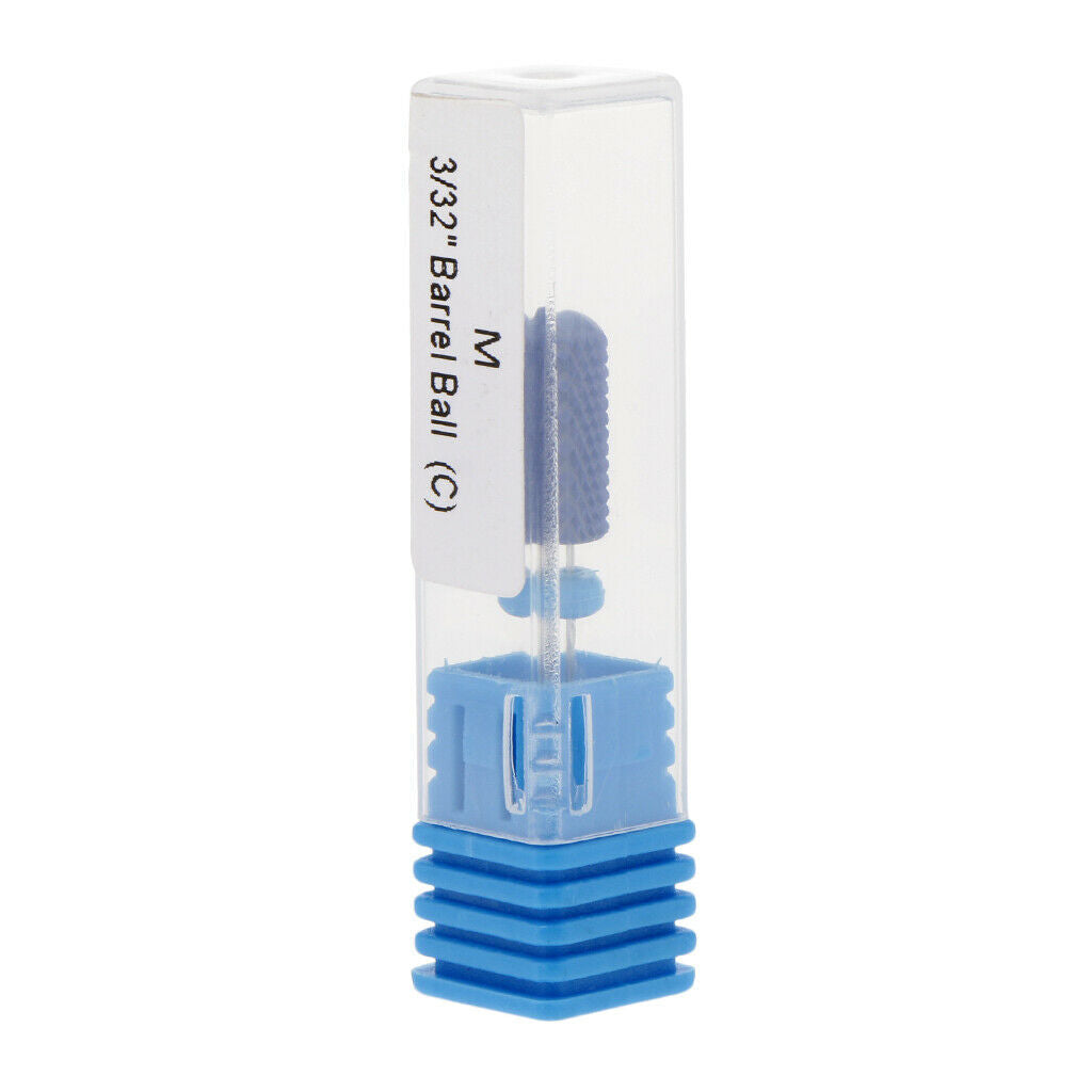 Ceramic Nail Drill Bits Burr File Medium Grit Manicure Pedicure Tool Blue