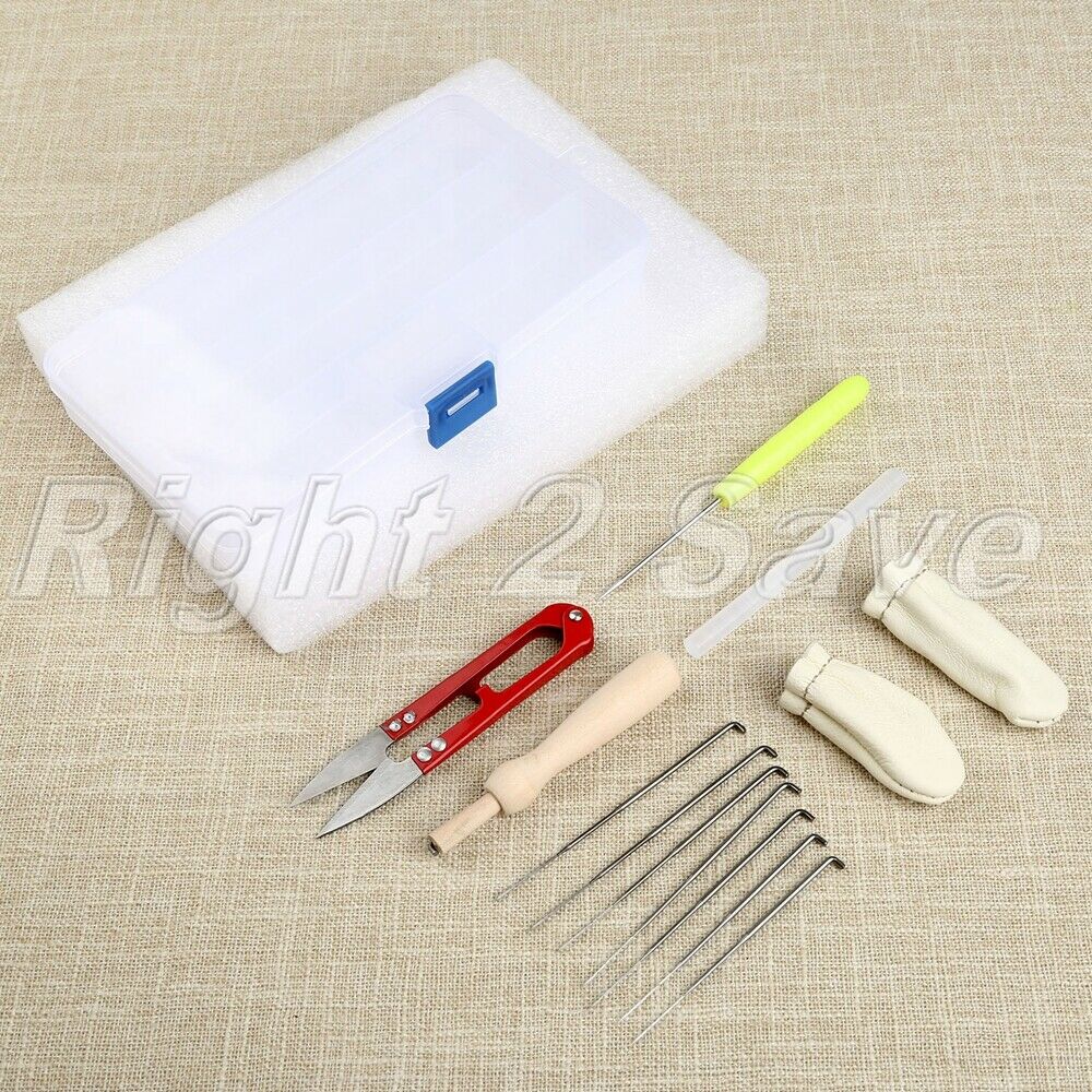 Felting Needle Kit Wool Felt Tool Mat Scissors Awl Finger Cots Craft Set DIY