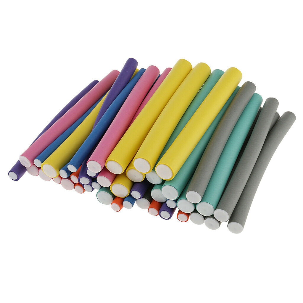 42pcs Bendy Rollers Hairdressing Soft Foam Hair Dresser Salon Curlers