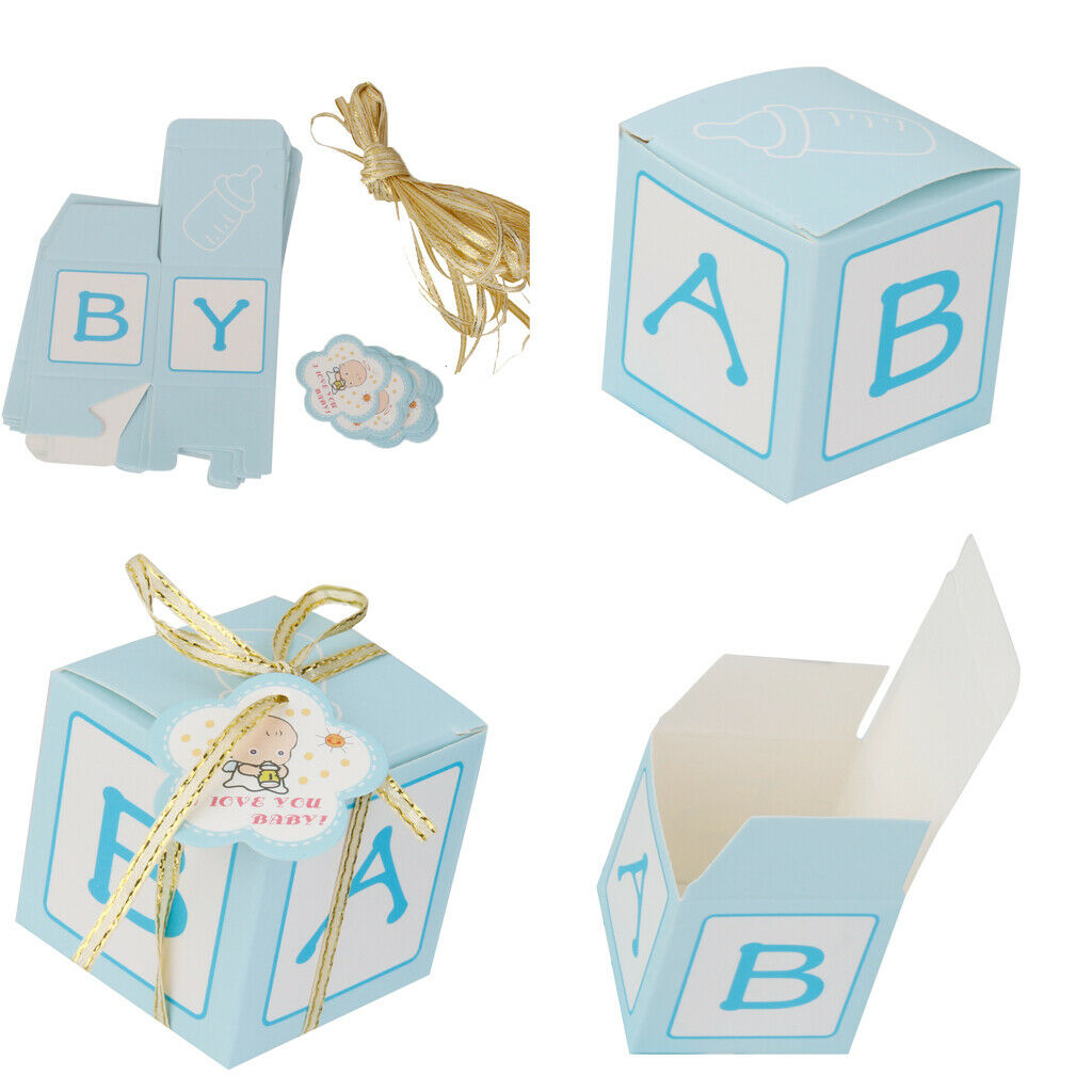 24 PCS Baby Shower Favors - Cute Baby Boy Chocolate Packaging Boxes Candy Gift