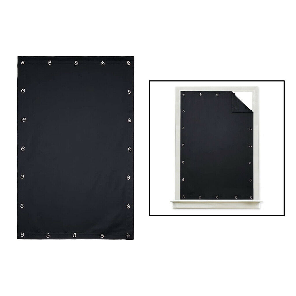 Room Darkening Anti UV Paper Shade Blind Curtain 77.95x51.18inch. - Black