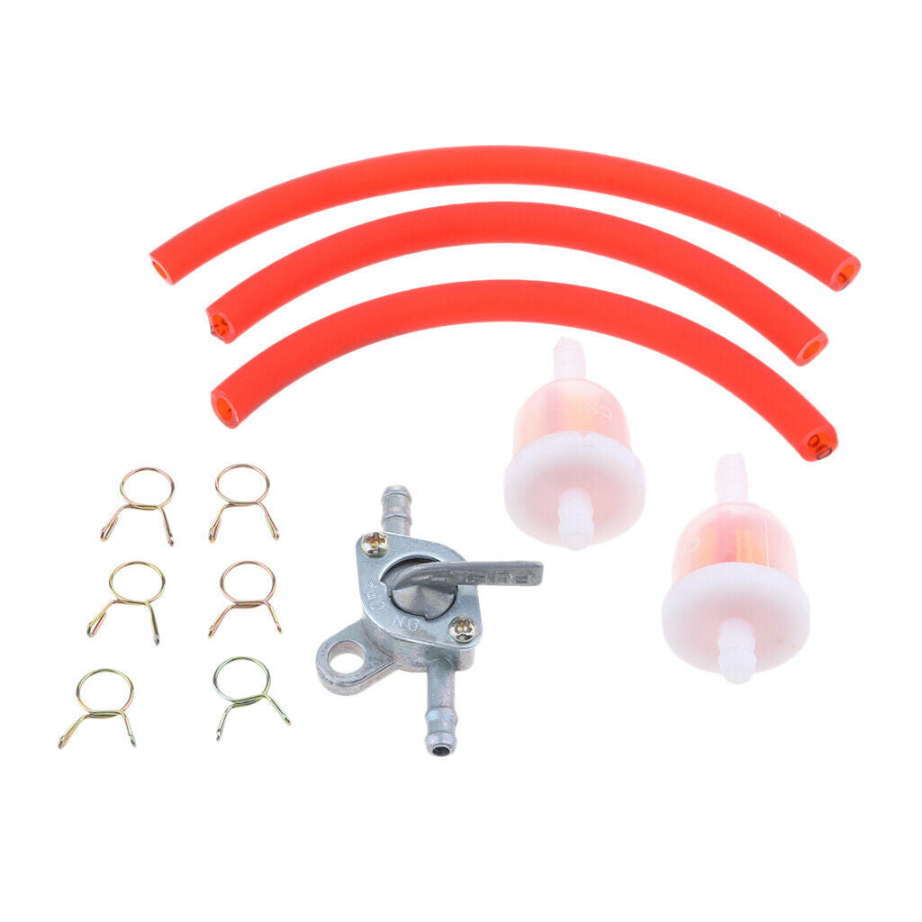 2 Pack Fuel Hose Filter Pipe Petcock Tank Switch For ATV Quads Dirt  Bike