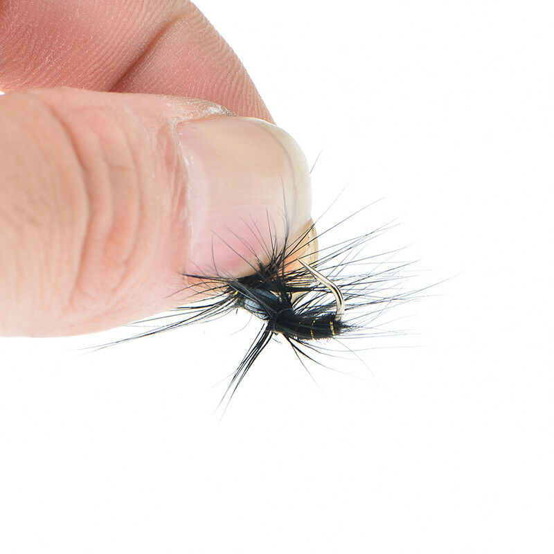 5pcs 10# fly nymph pheasant herl winged may fly trout perch fly fishing fli Qx
