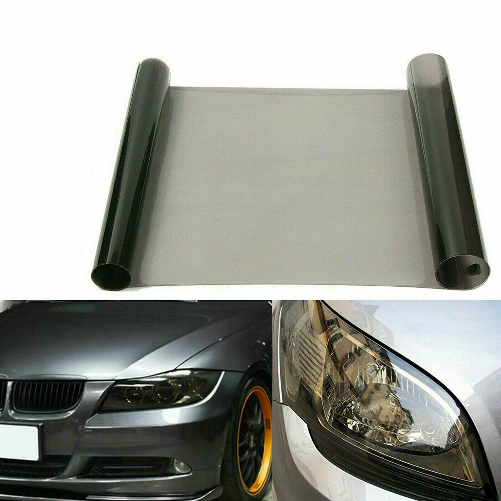 12"x 39" Medium Black Smoke LED Headlight Taillight Fog Light Tint