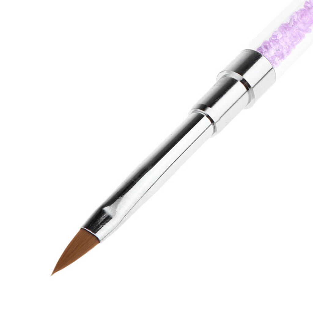 Dual Sides Nail Brush UV Gel Polish Drawing Liner Painting Pen Purple Shank