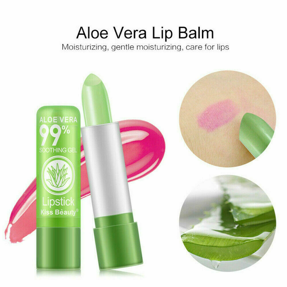 Aloe Vera Moisturizing Makeup Lipstick Color Mood Changing Long Lasting Lipstick