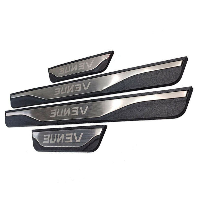 Car Door Sill Protector Scuff Plate Welcome Pedal For Hyundai Venue 2020 2021