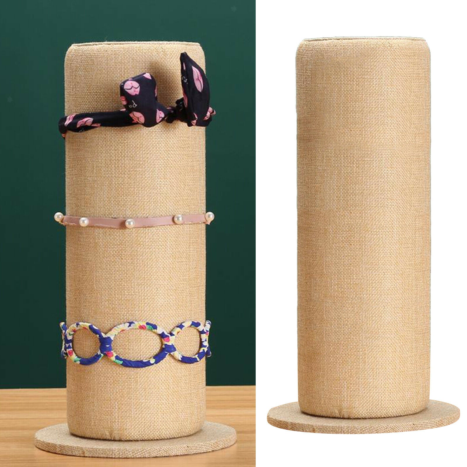 Velvet Headband Display Rack for Hairclip Jewelry Storage Decor Girl linen