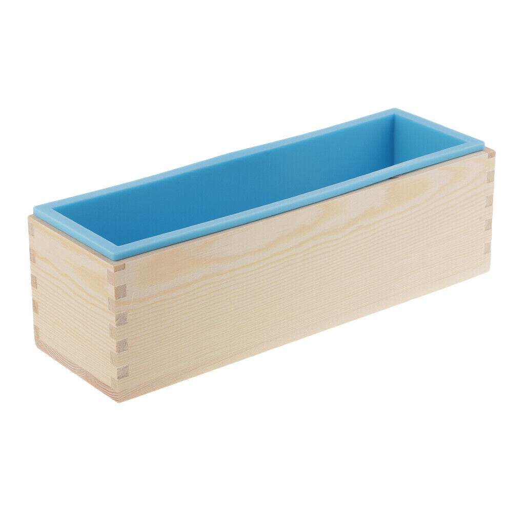 Multi-Functional Soap Silicone Loaf Mould Wood Box Bread Soap Making 1.2KG