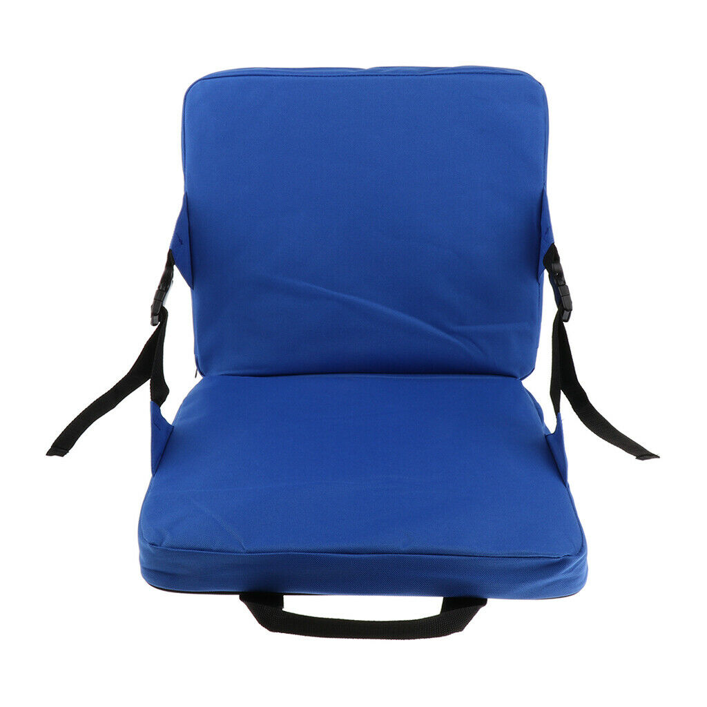 2x Portable Stadium Seat Cushion with Backs Folding Bleacher Seats Cushions